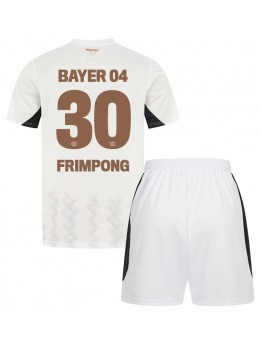 Detské Futbalové oblečenie Bayer Leverkusen Jeremie Frimpong #30 2024-25 Krátky Rukáv - Preč (+ trenírky)